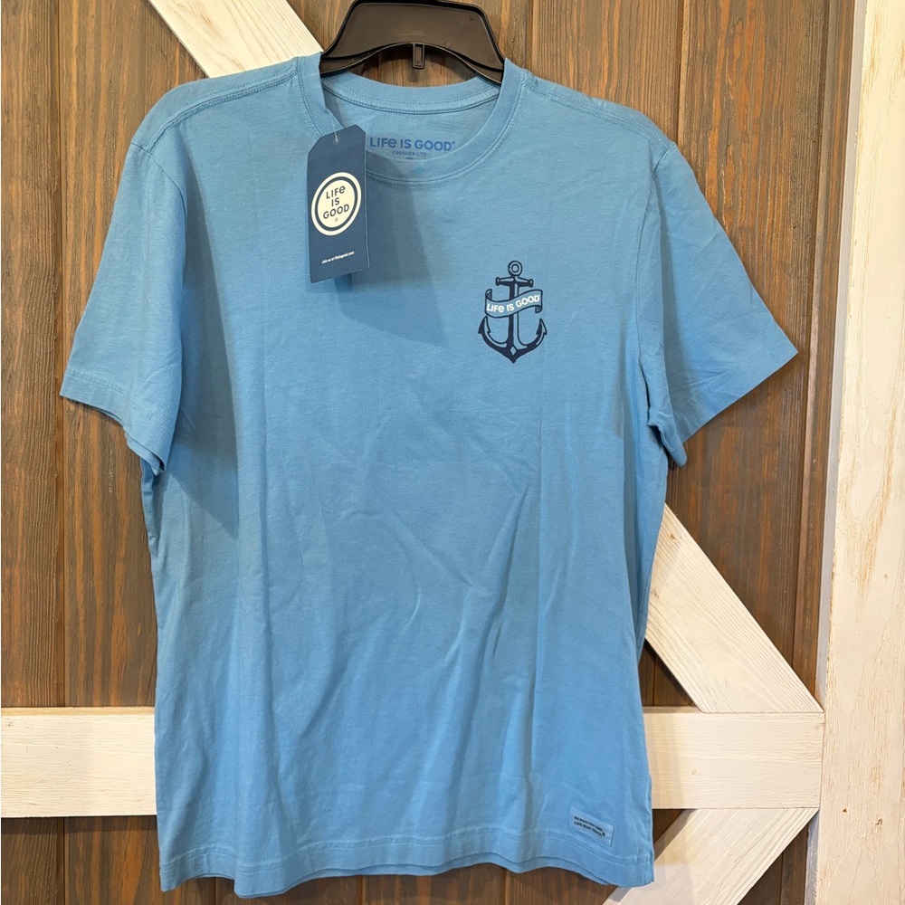 Life Is Good Crusher Lite Men’s T-Shirt Americana Anchor sz small